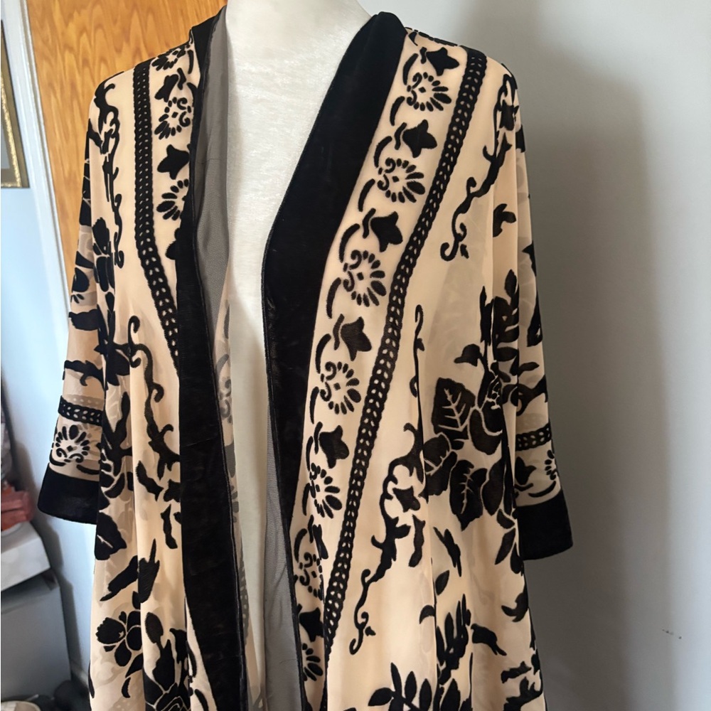 Free people Night Burntout Black  Kimono - Picture 9 of 10